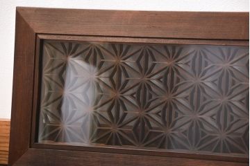 古民具・骨董　ガラス付き書院欄間