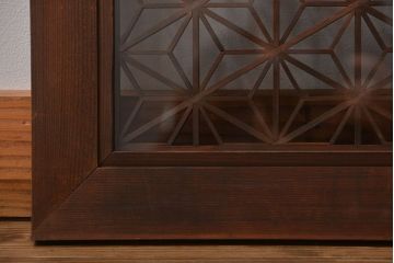 古民具・骨董　ガラス付き書院欄間