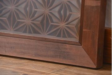 古民具・骨董　ガラス付き書院欄間