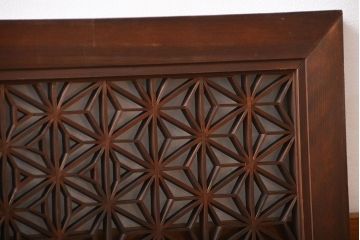 古民具・骨董　ガラス付き書院欄間