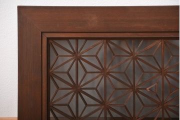 古民具・骨董　ガラス付き書院欄間