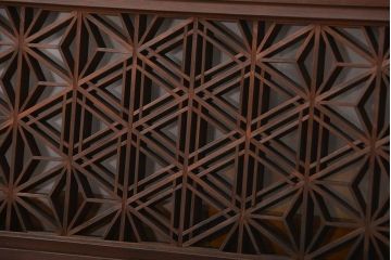 古民具・骨董　ガラス付き書院欄間