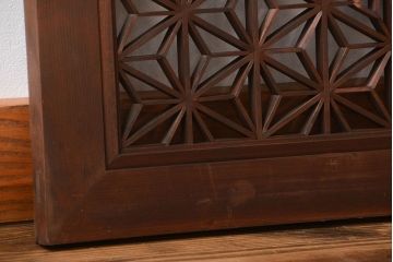 古民具・骨董　ガラス付き書院欄間