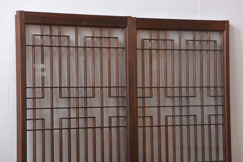 古民具・骨董　書院戸2枚セット(2)