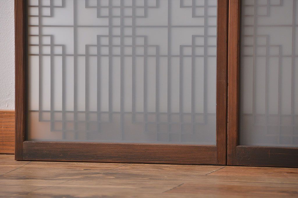 古民具・骨董　書院戸2枚セット(2)