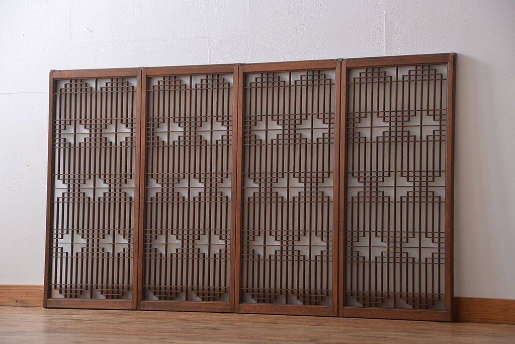 古民具・骨董　書院戸4枚セット(1)