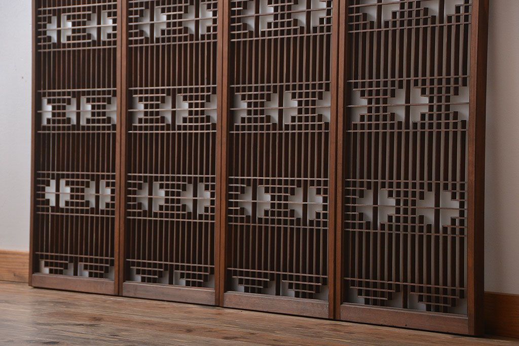 古民具・骨董　書院戸4枚セット(1)