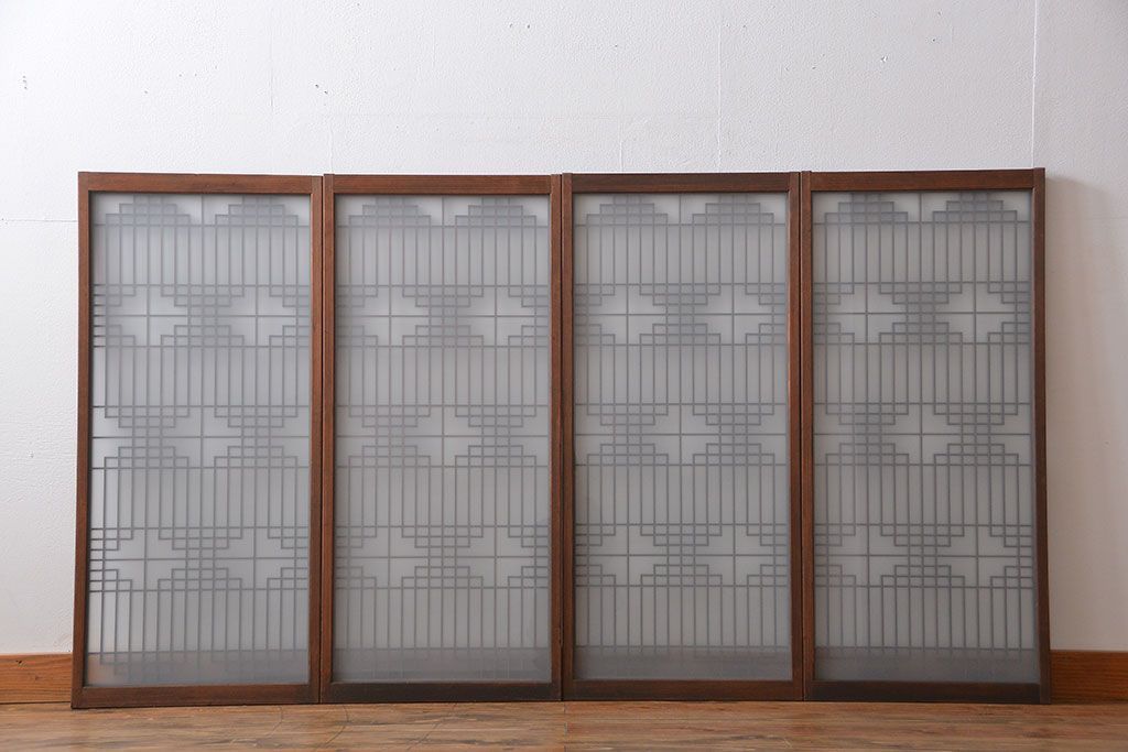 古民具・骨董　書院戸4枚セット(1)