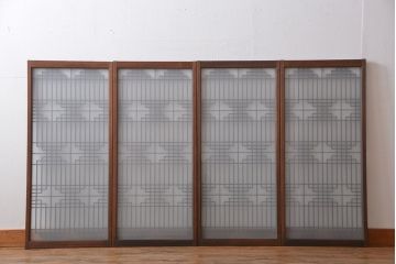 古民具・骨董　書院戸4枚セット(1)
