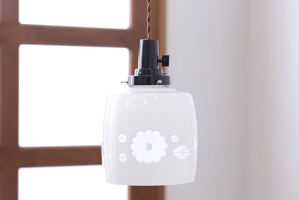 昭和レトロ　かわいい和製アンティーク電笠(1)