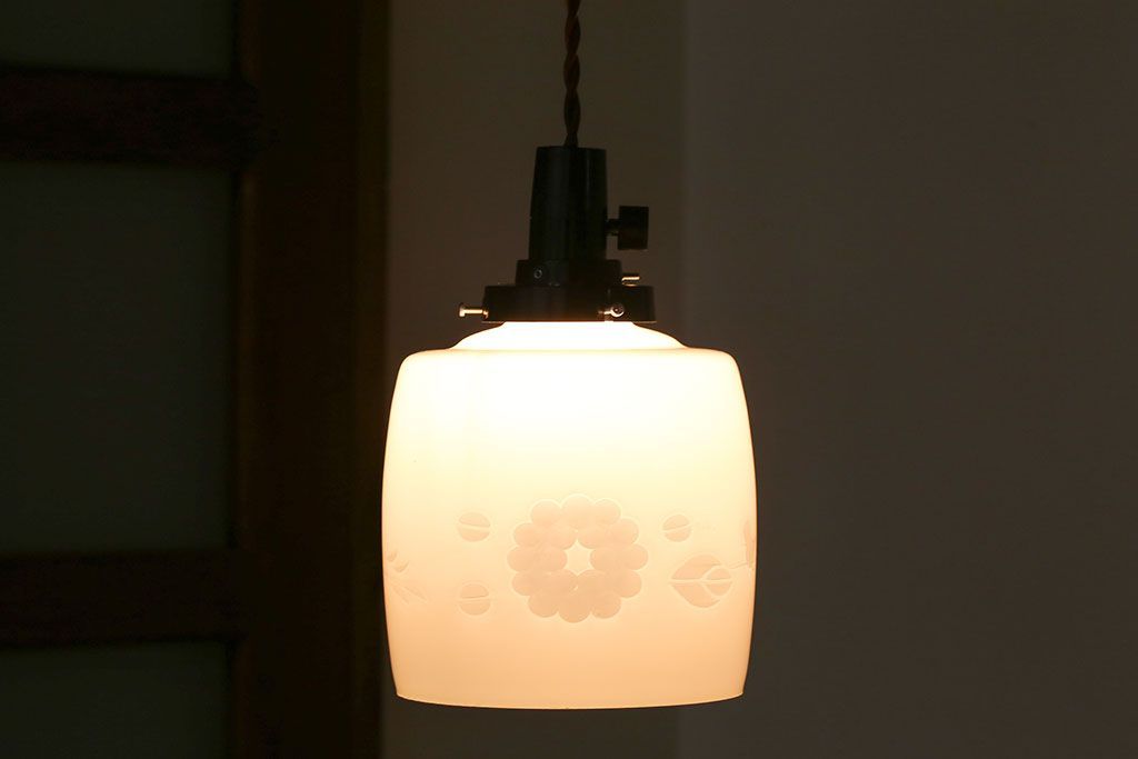 昭和レトロ　かわいい和製アンティーク電笠(1)