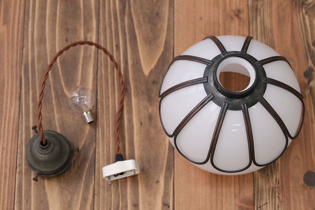 大正ロマン　金具の素敵な電笠