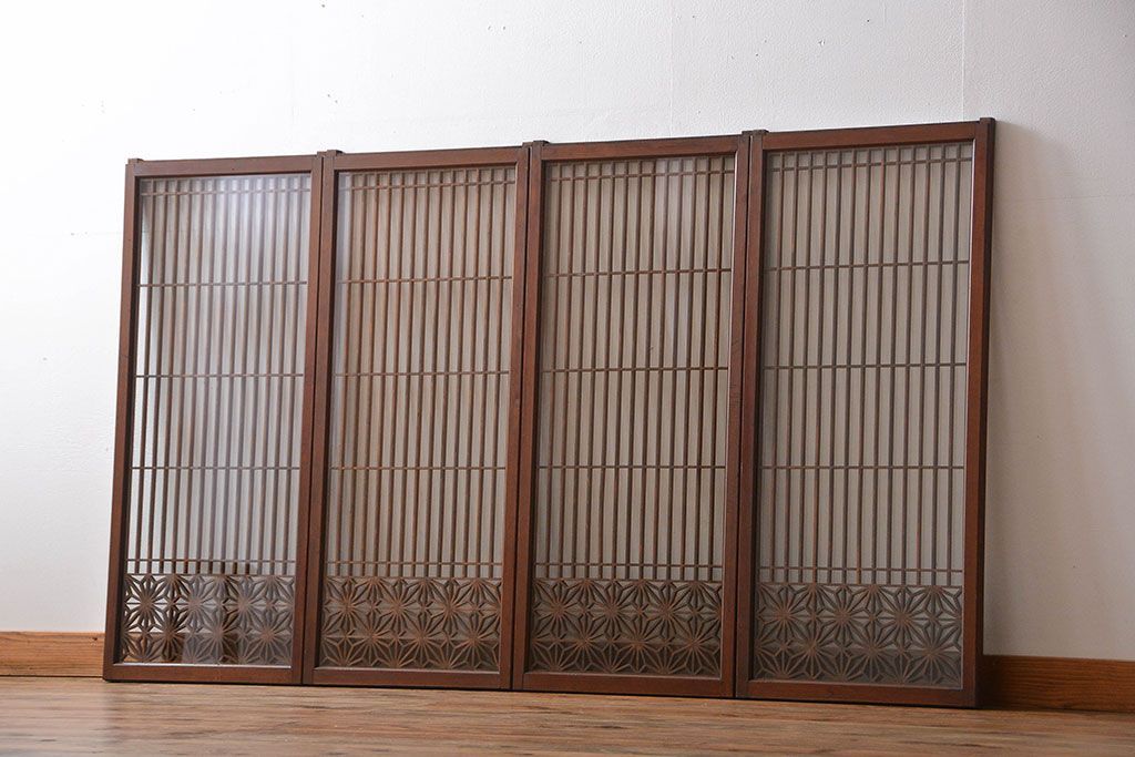 古民具・骨董　書院戸4枚セット(2)