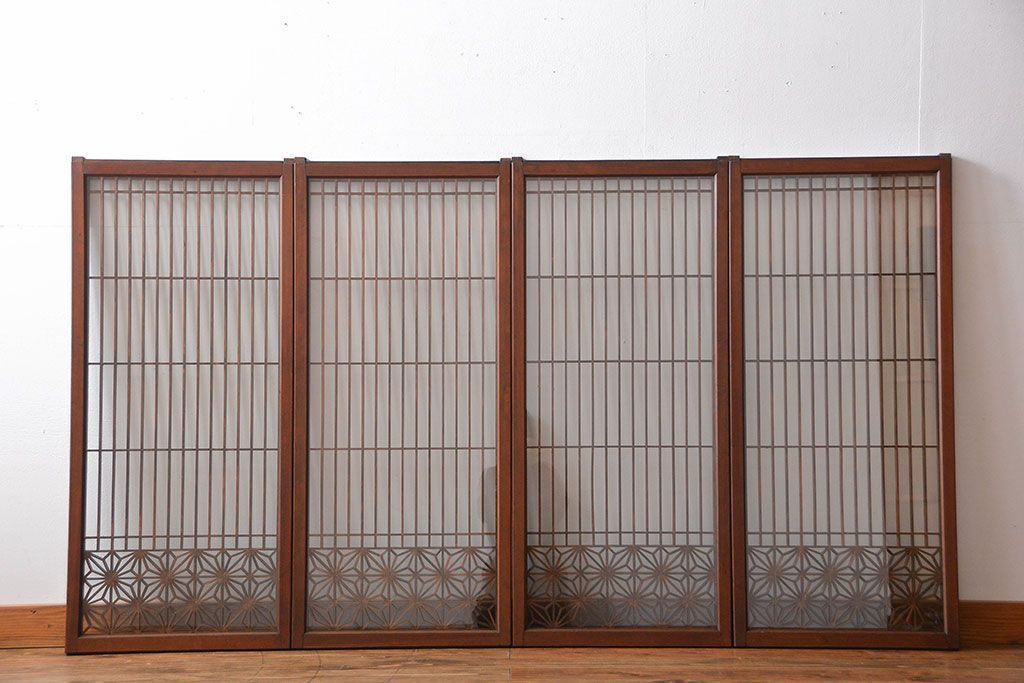 古民具・骨董　書院戸4枚セット(2)