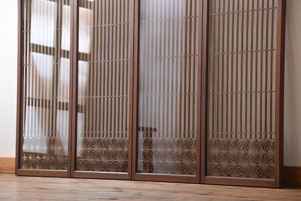 古民具・骨董　書院戸4枚セット(2)