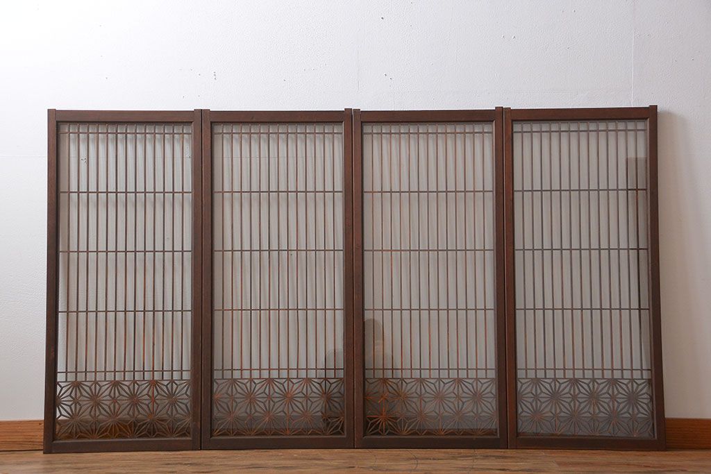 古民具・骨董　書院戸4枚セット(2)