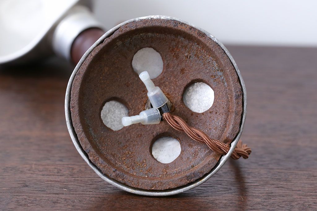 昭和レトロ　アルミシェード卓上スタンドランプ