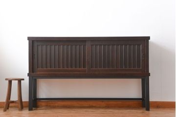 アンティーク家具　古民具・骨董　脚付き!六尺　水屋箪笥サイドボード