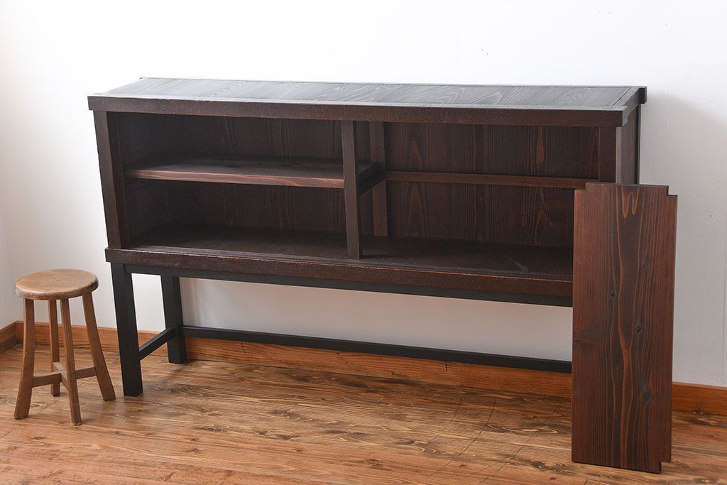 アンティーク家具　古民具・骨董　脚付き!六尺　水屋箪笥サイドボード