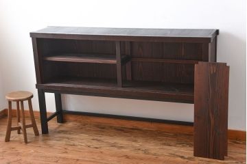 アンティーク家具　古民具・骨董　脚付き!六尺　水屋箪笥サイドボード