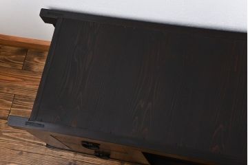アンティーク家具　古民具・骨董　水屋箪笥ローボード(テレビ台、キャビネット、収納棚)