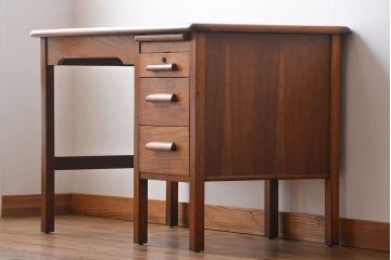 ヴィンテージ家具　イギリスビンテージ　オーク材　片袖机