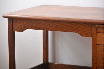 ヴィンテージ家具　イギリスビンテージ　オーク材　片袖机