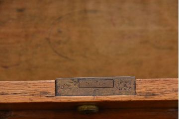 ヴィンテージ家具　イギリスビンテージ　オーク材　片袖机
