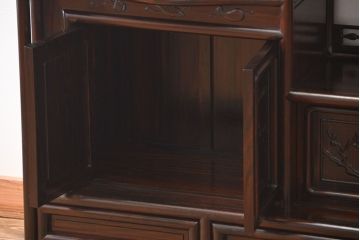 アンティーク家具　古民具・骨董　黒檀材の茶棚(飾り棚)