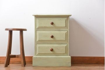 アンティーク家具　アンティークペイント　かわいい小引き出し