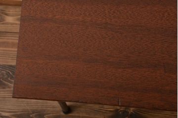 アンティーク家具　アンティーク 天板一枚板 古材を使った鉄脚テーブル(1)