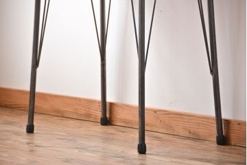 アンティーク家具　アンティーク 天板一枚板 古材を使った鉄脚テーブル(1)