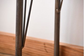 アンティーク家具　アンティーク 天板一枚板 古材を使った鉄脚テーブル(1)