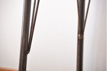 アンティーク家具　アンティーク 天板一枚板!古材を使った鉄脚テーブル(2)
