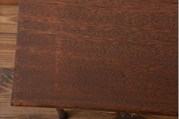 アンティーク家具　アンティーク 天板一枚板 古材を使った鉄脚テーブル(3)