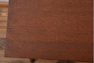 アンティーク家具　アンティーク 天板一枚板 古材を使った鉄脚テーブル(4)