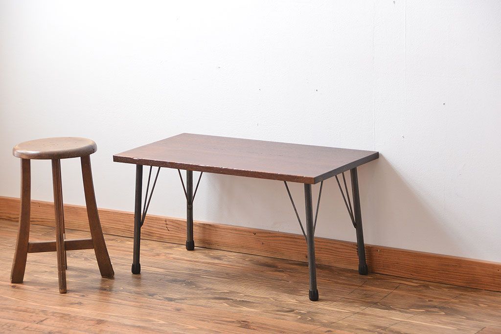 アンティーク家具　アンティーク　鉄脚センターテーブル(1)