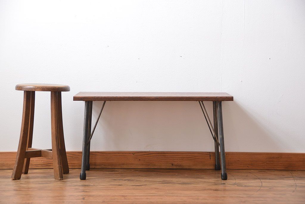 アンティーク家具　アンティーク　鉄脚センターテーブル(ディスプレイ台)(2)