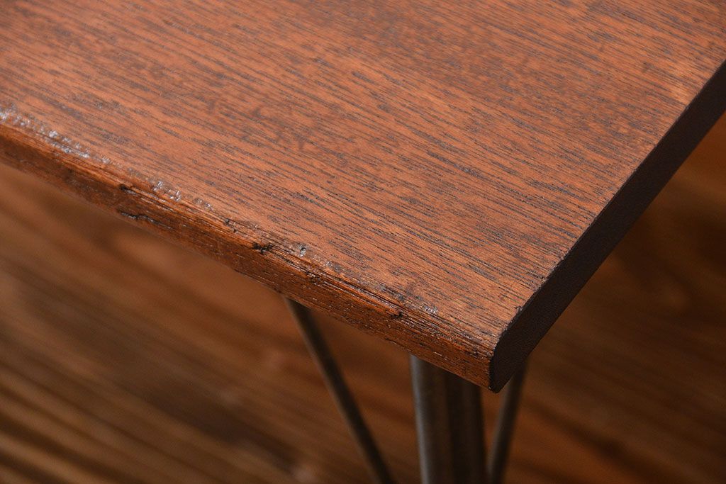 アンティーク家具　アンティーク　鉄脚センターテーブル(ディスプレイ台)(2)