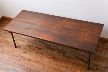 アンティーク家具　アンティーク　古材天板!大きなローテーブル