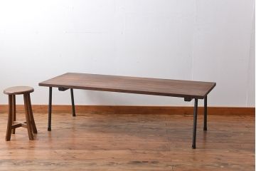 アンティーク家具　アンティーク　古材天板!大きなローテーブル