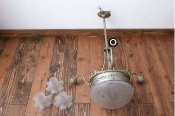 イギリスアンティーク　カットガラスシャンデリア