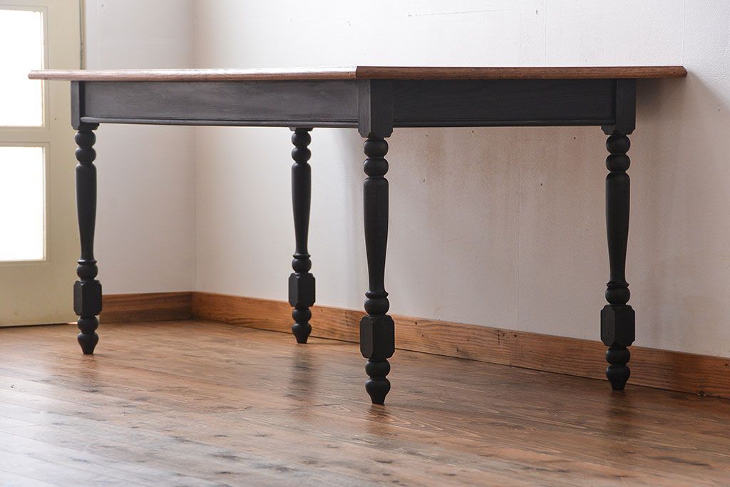 アンティーク家具　アンティークペイント　ダイニングテーブル