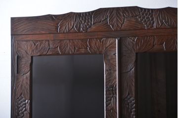 中古　伝統工芸軽井沢彫り　収納棚