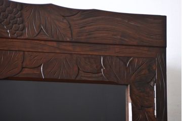 中古　伝統工芸軽井沢彫り　収納棚