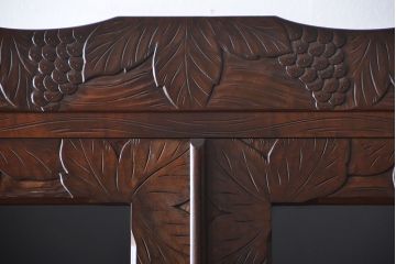 中古　伝統工芸軽井沢彫り　収納棚