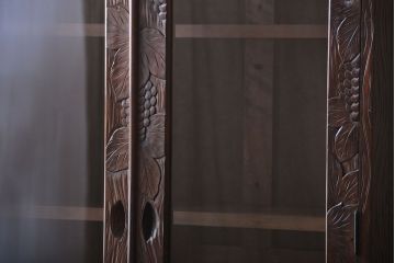 中古　伝統工芸軽井沢彫り　収納棚