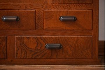 アンティーク家具　古民具・骨董　欅材!重ね水屋箪笥