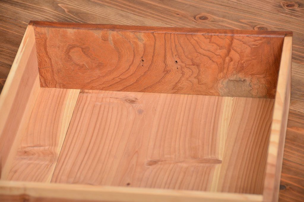 アンティーク家具　古民具・骨董　欅材!重ね水屋箪笥