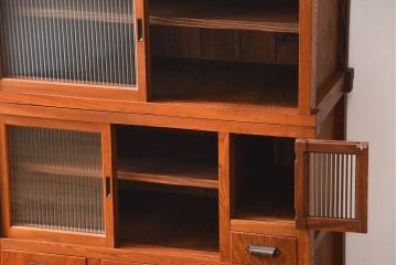 アンティーク家具　古民具・骨董　欅材!重ね水屋箪笥